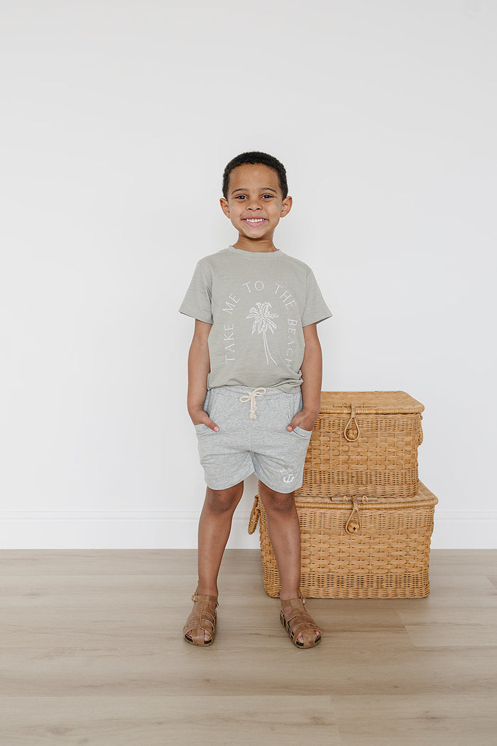 Grey Anchor Pocket Shorts