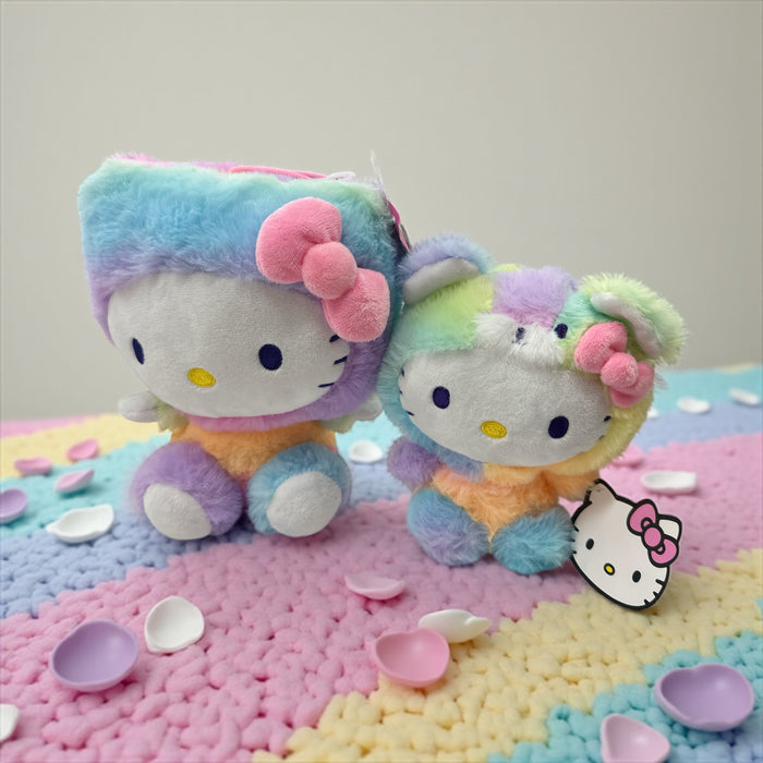Hello Kitty Licensed Rainbow Plush Toy – 8-Inch Soft Collectible Stuffed Animal