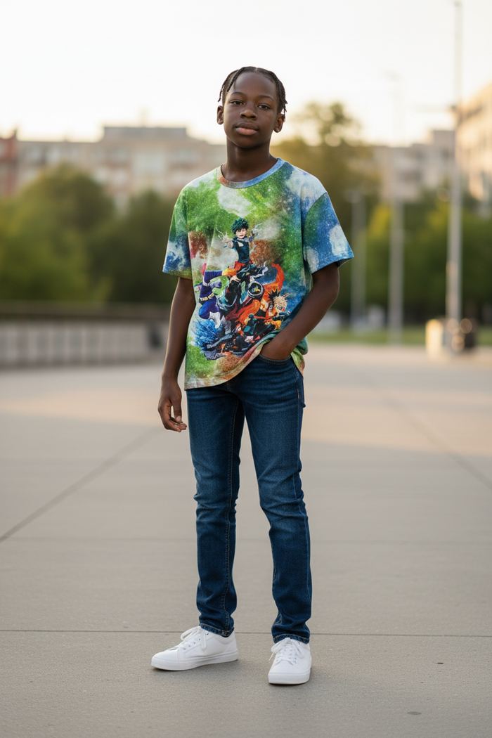 Hero Academy Style Graphic T-Shirt –Mens &  Unisex Casual Tee