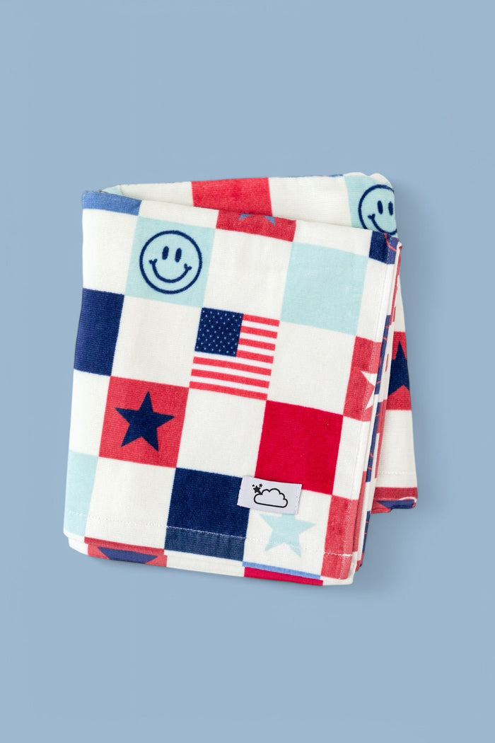 HOME OF THE FREE CHECKERS DREAM TOWEL