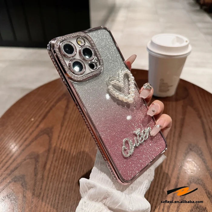 Pink-Heart / For iPhone 16