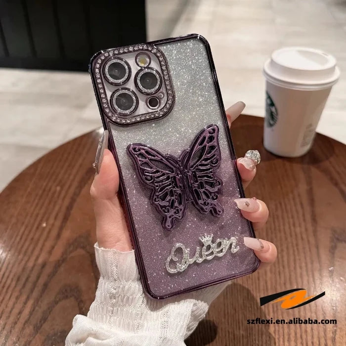 Purple-Butterfly / For iPhone 16