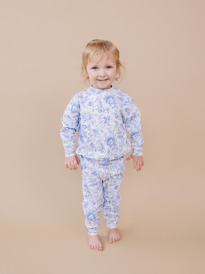 Jogger Set | Blue Flowers