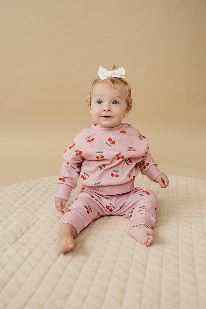 Jogger Set | Blush & Cherry