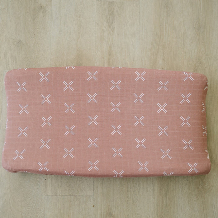 Just Peachy Muslin Changing Pad Cover