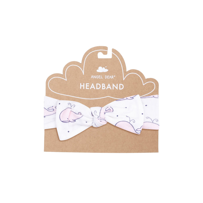 Knot Headband - Bubbly Whale Pink