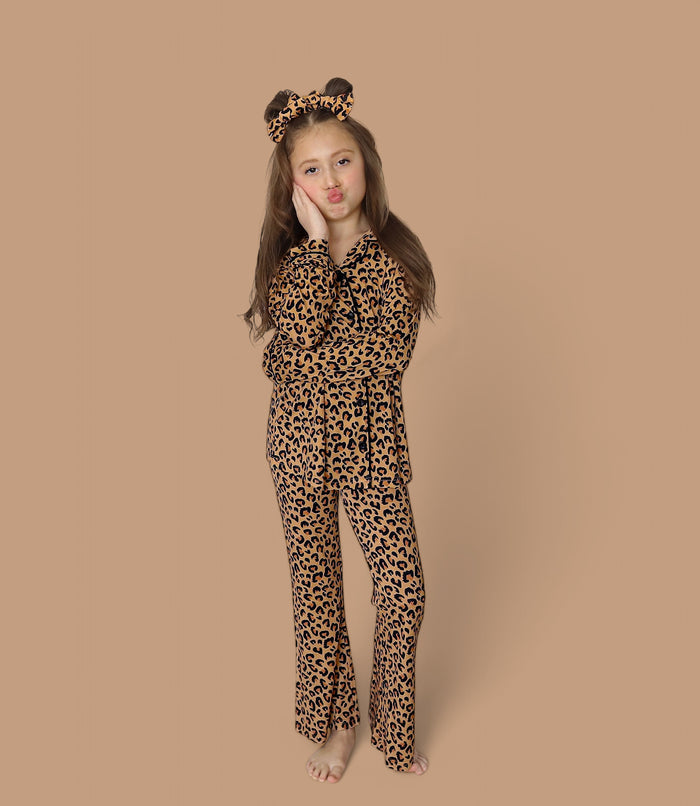 LEOPARD DREAM GIRL'S FLARE SET