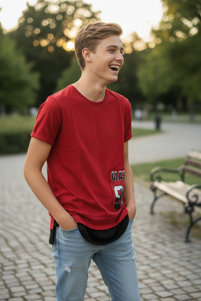 Men’s  Graphic Cotton T-Shirt – Soft Premium Fabric, Front & Back Print, Casual Streetwear Tee