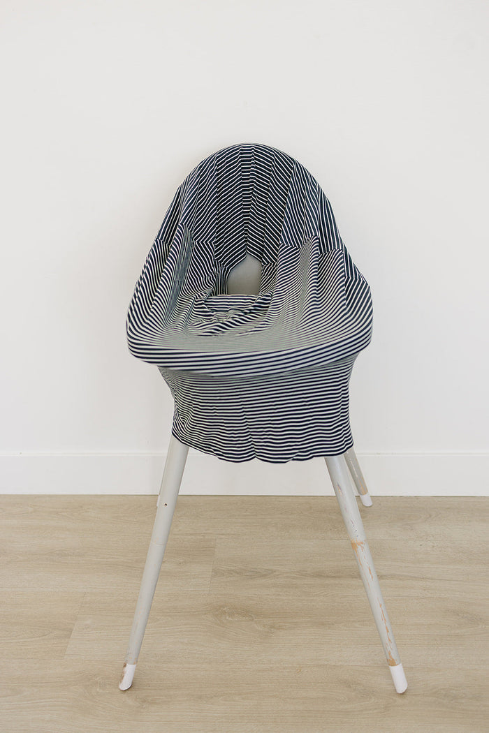 Navy Stripes Ribbed Bamboo Multi-Use Cover