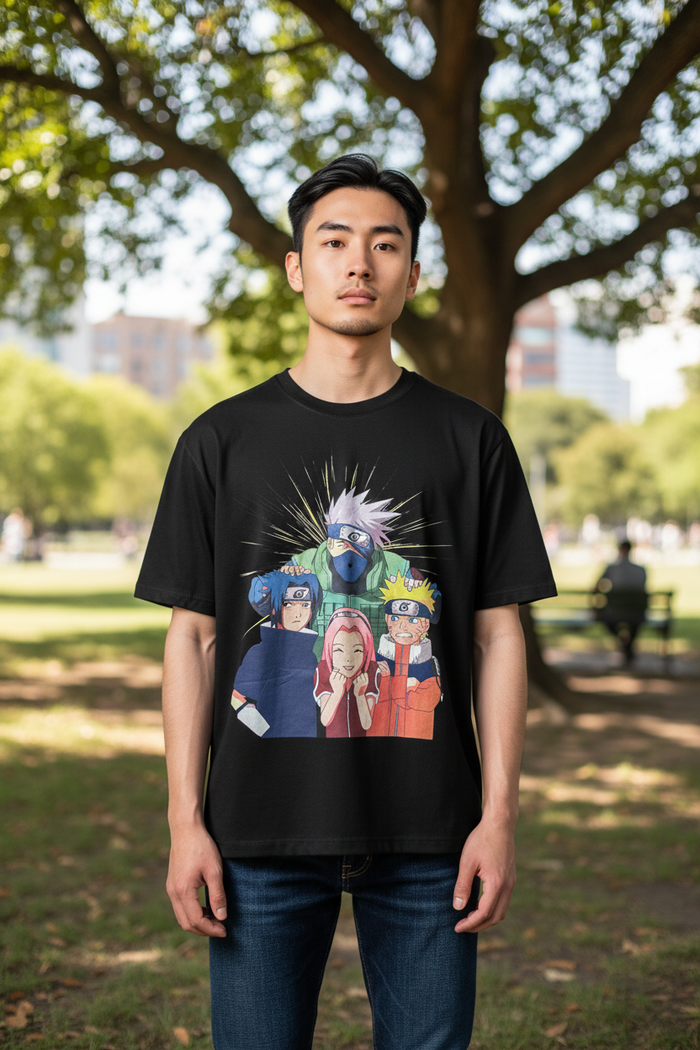 Ninja Warrior Style Graphic T-Shirt – Casual Tee for Anime Lover