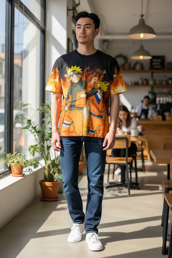 Ninja Warrior Style Graphic T-Shirt – Casual Tee for Anime Lover