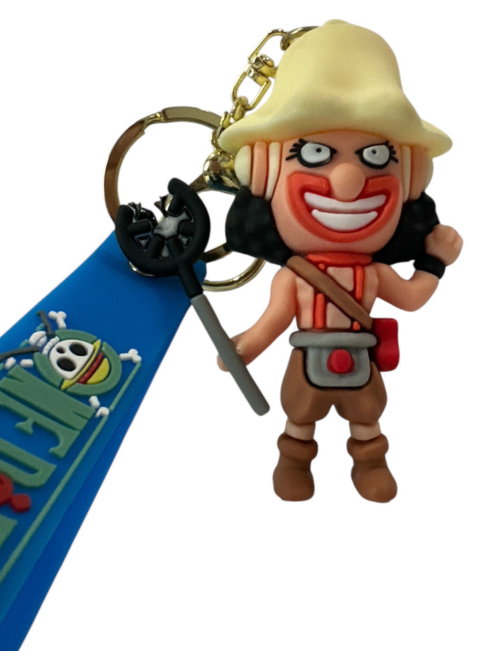 ONE PIECE ANIME SILICON 3 D KEYCHAIN 3"