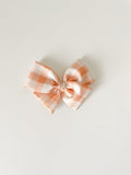 Peach Gingham Pinwheel
