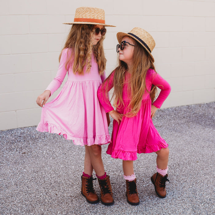 PETAL PINK DREAM RUFFLE DRESS