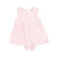 Peter Pan Collar Bubble with Skirt - Mini Gingham Pink