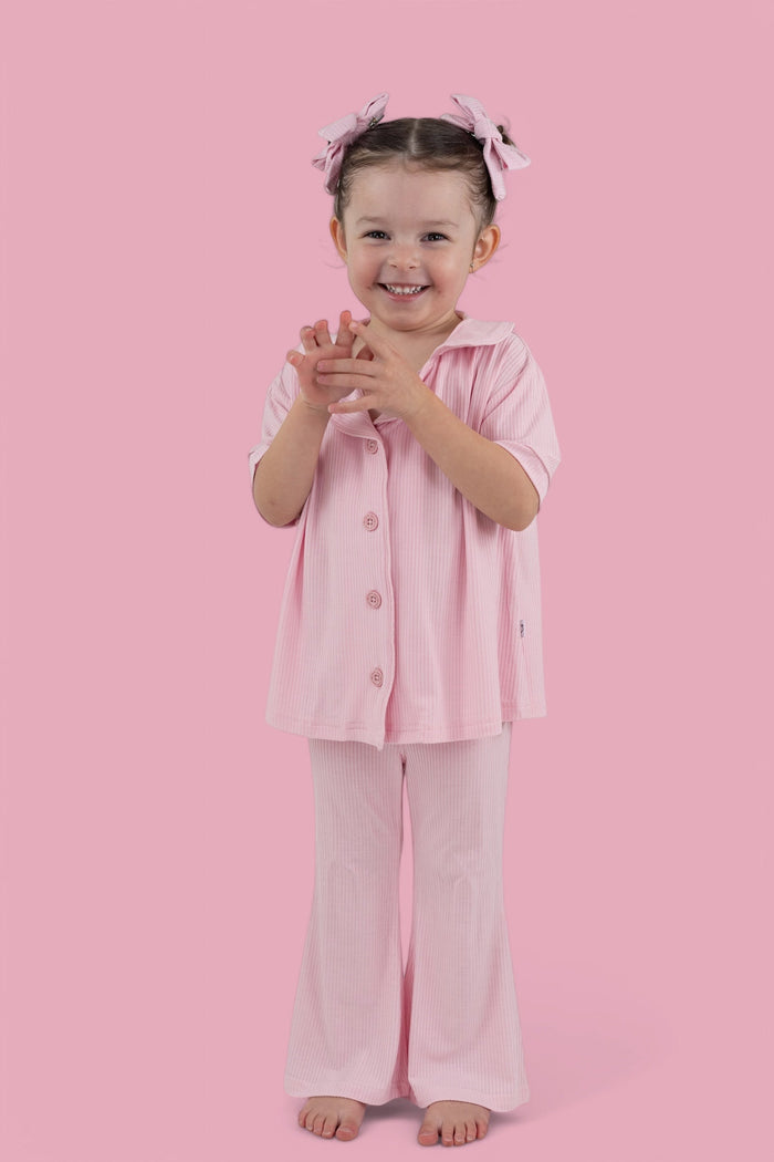 PINK ROSE DREAM GIRL'S FLARE SET