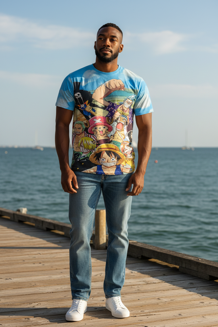 Pirate Adventure Style Graphic T-Shirt – Trendy Tee for Men