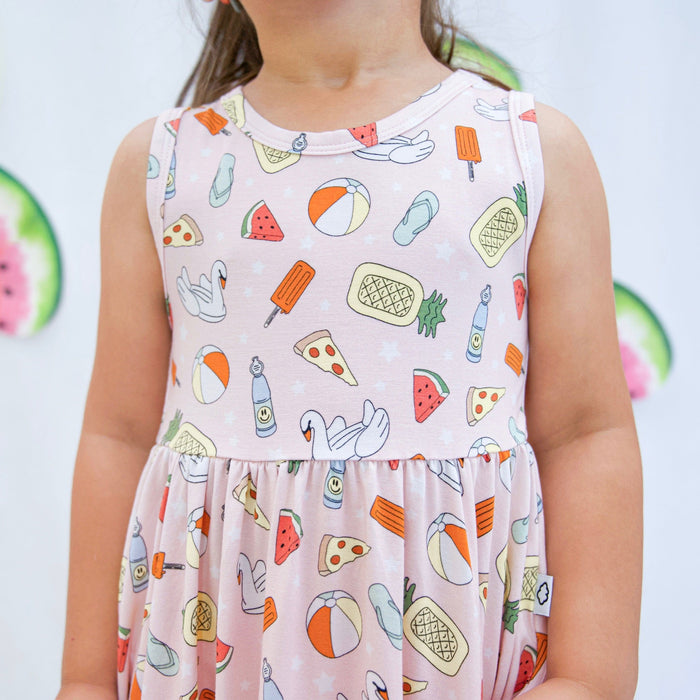 POOLSIDE PARTY DREAM RUFFLE DRESS