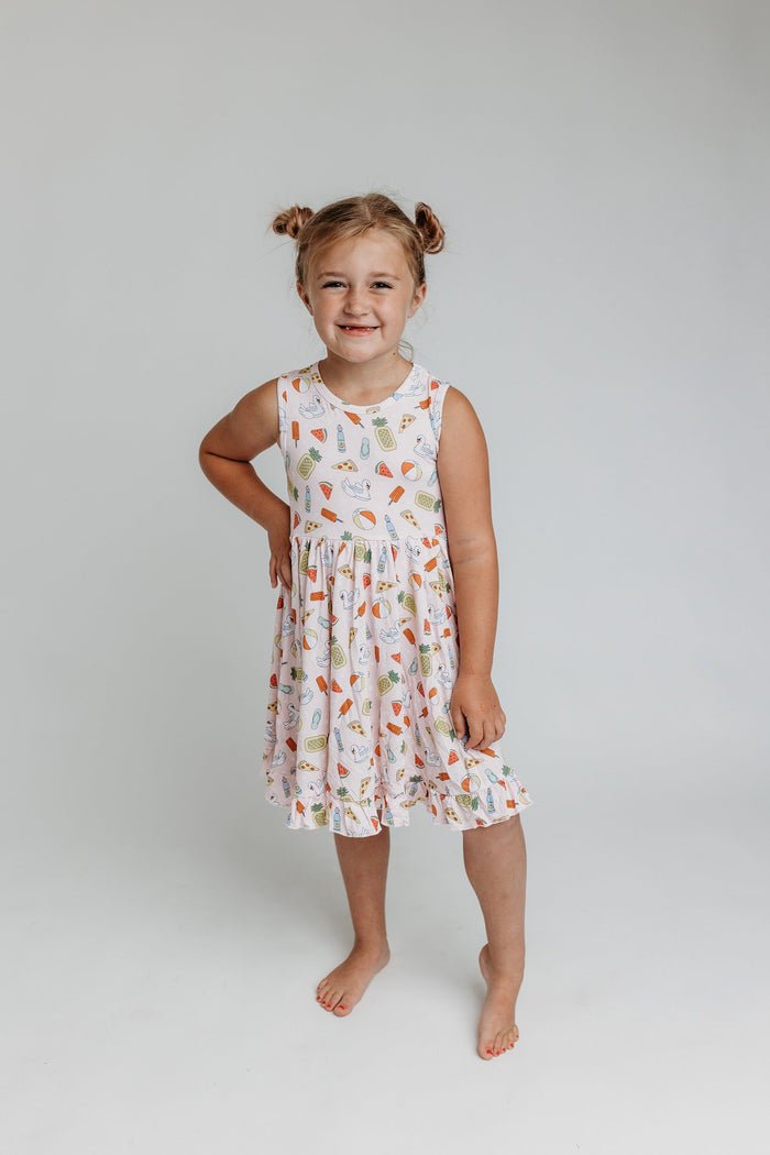 POOLSIDE PARTY DREAM RUFFLE DRESS