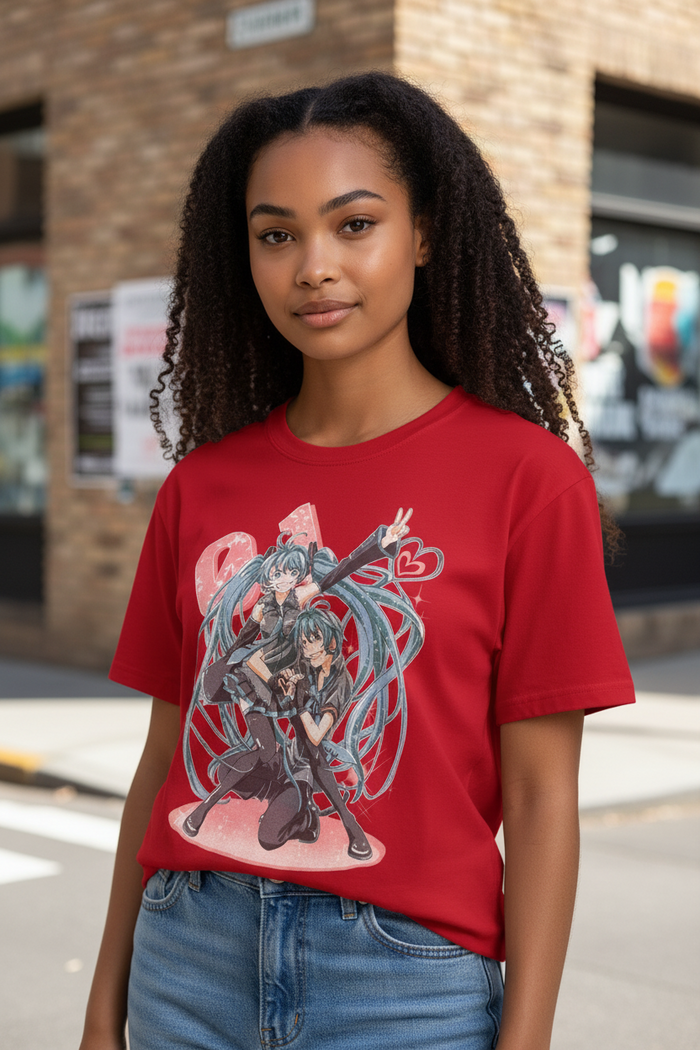 Pop Star Style Graphic T-Shirt – Casual Tee for Anime Lover