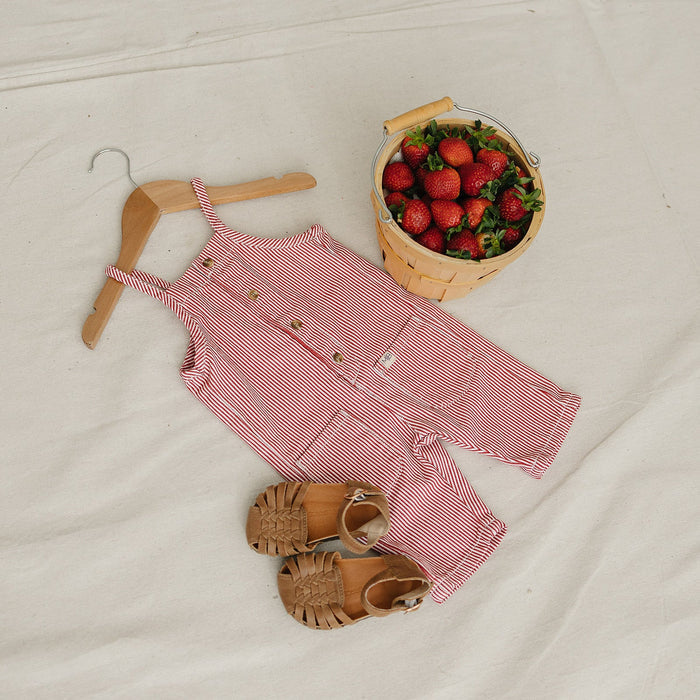 Red Stripe Overalls