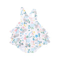 Ruffle Sunsuit - Narwhal Floral