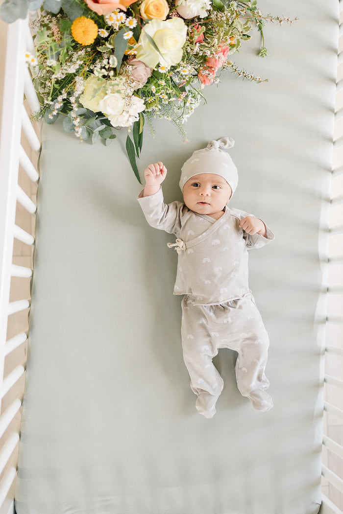 Sage Bamboo Stretch Crib Sheet