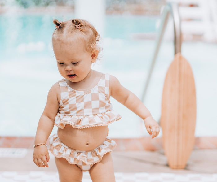 SANDY CHECKERS DREAM TANKINI TWO PIECE SWIM SUIT