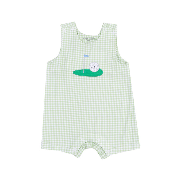 Sleeveless Shortie Romper - Golf Applique