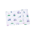 Swaddle Blanket - Vintage Golf Carts Pink