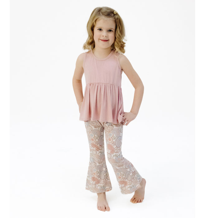 Tank Peplum Top + Baby Bells - Folk Paisley