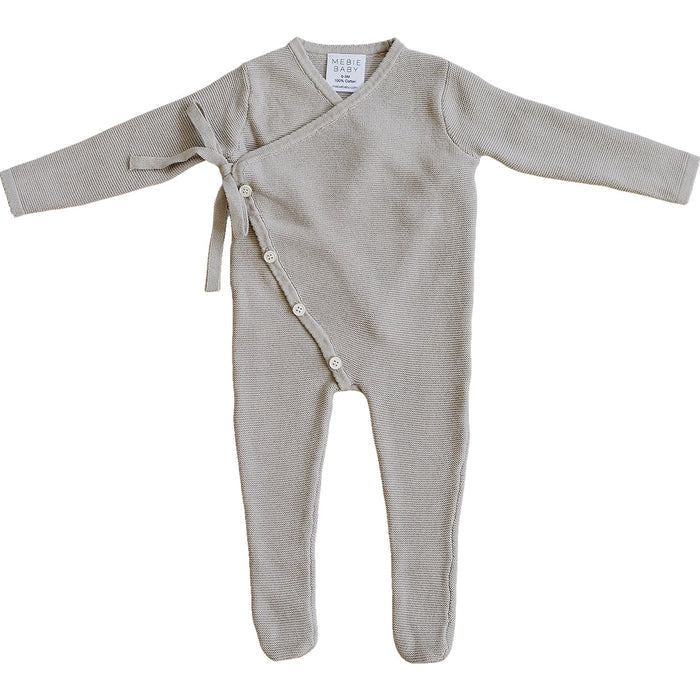 Taupe Knit Wrap Romper