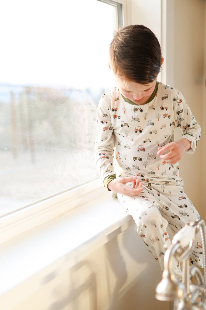 Tiny Tractors 2pc Bamboo Pajamas