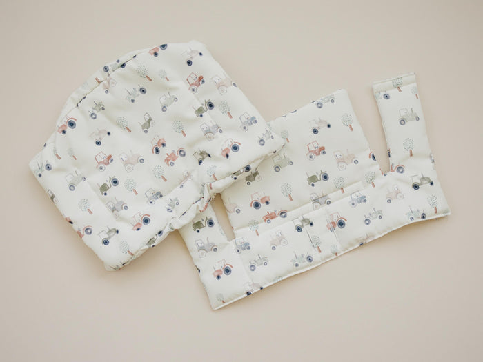 Tiny Tractors Cushion for the Stokke Tripp Trapp Highchair - Wipeable Cover - Baby Highchair Accessories