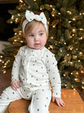 Tiny Trees Ribbed Bamboo Zippy Pajamas