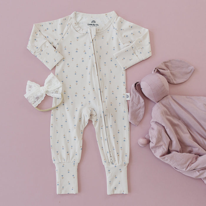 Tiny Tulips Bamboo Zippy Pajamas