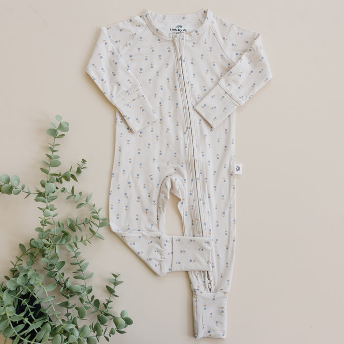 Tiny Tulips Bamboo Zippy Pajamas