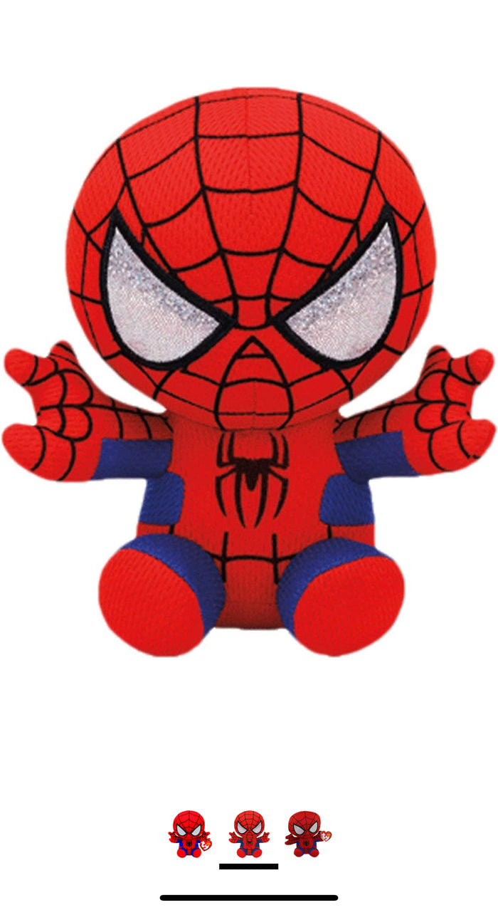 Ty Spider-Man Plush Toy 6 Inch – Officially Licensed Soft Superhero Stuffed Animal
