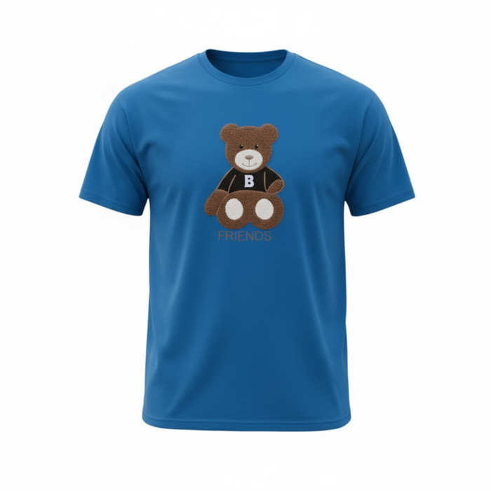 Unisex Fashion T-Shirt – Cotton Bear Design, Graphic Print, Casual Street Style