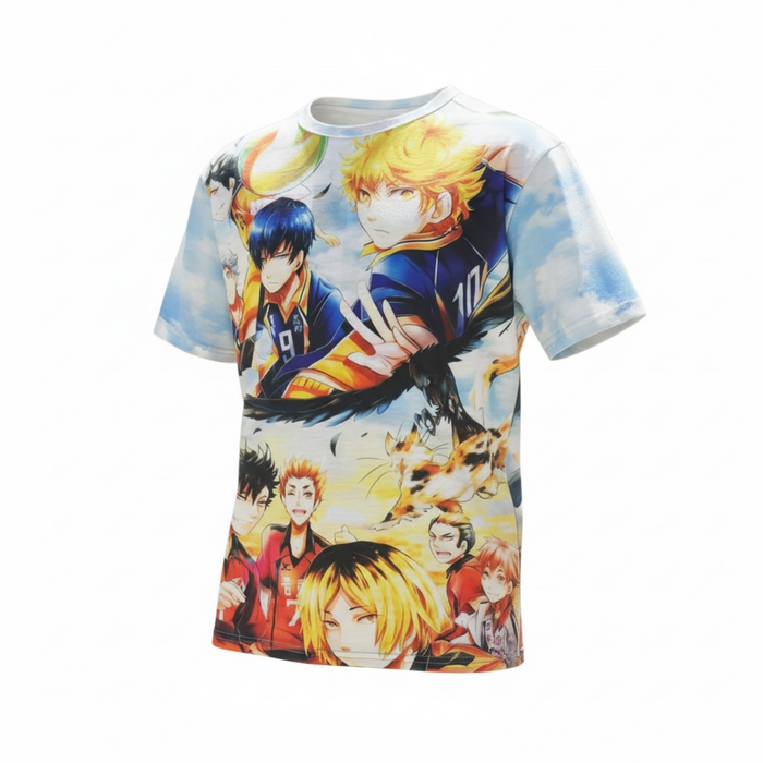 Volleyball Champion Style Graphic T-Shirt – Anime  Casual Tee