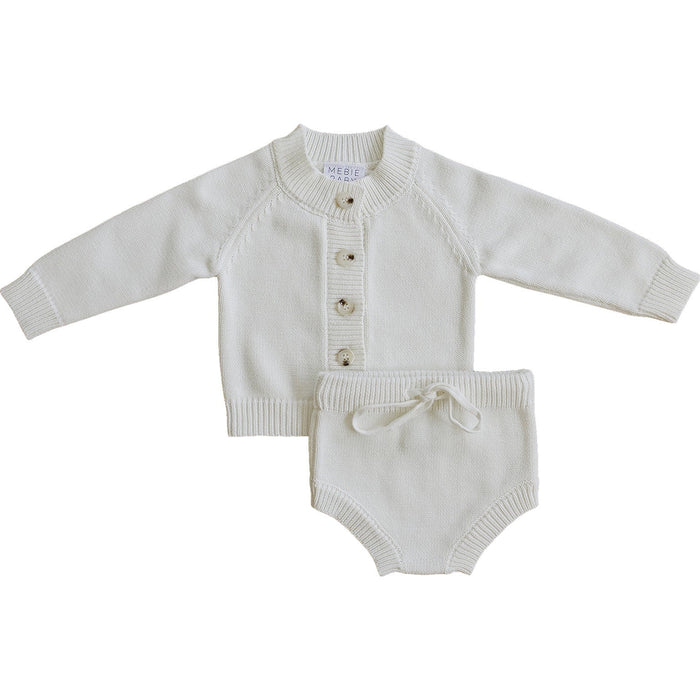 White Knit Bloomer Set