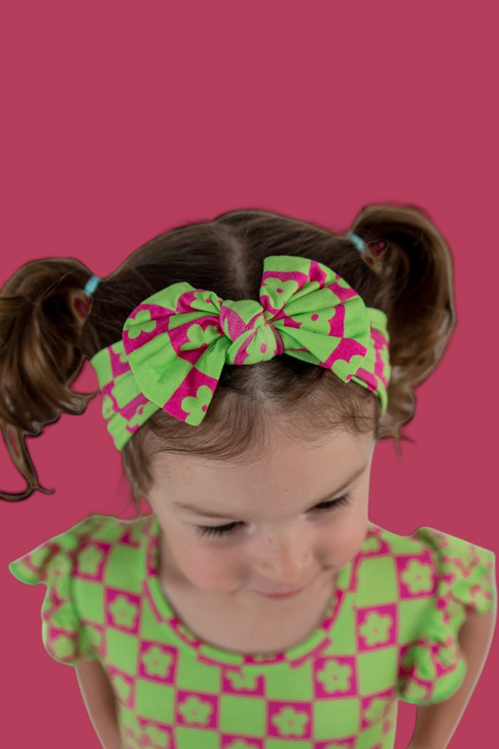 WILD DAISY CHECKERS DREAM BOW